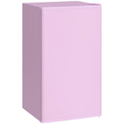 HOMCOM Mini Fridge with Freezer and Reversible Door - Pink-Combines refrigerator and freezer with a 3.2 Cu. Ft. capacity for various food storage