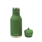 ASOBU Dinosaur Bestie Bottle -Vacuum Insulated - Stainless Steel - Silicone Straw - 16oz-Detachable silicone animal head 
