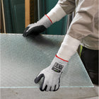 SHOWA S-TEX Microporous Embossed Nitrile A5 Cut Resistant Poly Glove - Knit HPPE/Stainless Steel Liner - Black/Grey - Small -Ergonomic design hand mold that replicates the natural curvature of the hand