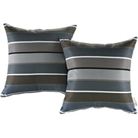 Modway Outdoor Patio Pillow Set - Stripe - Set of 2-Indoor/Outdoor Throw Pillow