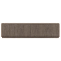 Hudson&Canal Hanson TV Stand for TV's up to 85" - Antiqued Grey Oak-A transitional design accommodates TVs up to 85" for your entertaining space