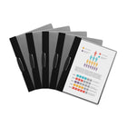 Staples Document Report Covers - Black - 5 Pack-Black spine and back cover