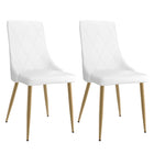 !nspire Contemporary Faux Leather Side Chair - White - 2 Pack-7