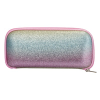 Gry Mattr Kids Eyeglass Case - Glitter-Pink zipper fastener