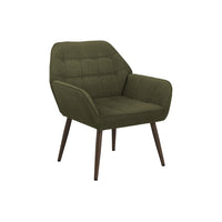Monarch Specialties Upholstered 33"H Contemporary Accent Chair With Walnut Metal Legs - Dark Green Fabric-This contemporary accent chair features comfortable foam cushioning and soft touch fabric, creating a cozy and inviting seating experience that enhances your space with a clean, contemporary look suited to any fashionable style.