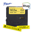 Brother Genuine BTAG631 Label Tape for P-touch Label Makers - Black on Yellow - 12 mm W x 4 m L-Btag + P-touch = the ultimate creative team. Use Genuine 12 mm Btag non-laminated label tapes exclusively with Brother P-touch PT-N10, PT-N20, and PT-N25BT label makers.