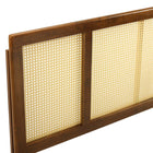 Modway Delmare Cane Full Headboard - Walnut-Rubberwood and Rattan Construction