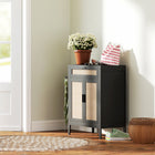HOMCOM 28" L Sideboard Buffet Cabinet with Storage - Black-Smooth drawer rails and quality hinges for easy operation