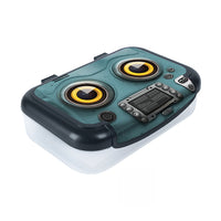 Zipit Recycled Storage Box - Grey Robot-Recycled Plastic Pencil Box can hold up to 60 pens and pencils