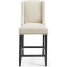 Modway Baron Upholstered Fabric Counter Stool - Beige - Set of 2-Soft Polyester Fabric Upholstery