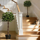 Outsunny 4' Artificial Laurel Tree in Pot - Green - 2 Pack-Completely artificial, meaning it will looks great all year round and requires no upkeep 