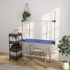 PawHut Adjustable Dog Grooming Table with 2 Safety Slings - Blue-Mesh metal basket below tabletop for easy and convenient storage of your tools, whilst the mesh prevents any water and liquid build-up for hygiene