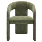Modway Oslo Barrel Fabric Upholstered Dining Accent Chair - Leaf-9