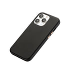 General Supply Goods + Co Vegan Leather Case with Metallic Buttons and MagSafe Compatible for iPhone 13/13 Pro - Black-Dimensions: 0.4"L x 3"W x 5.8"H