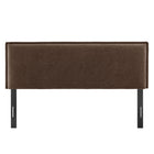 Modway Camille Upholstered Linen Blend King Size Headboard - Cocoa-Adjustable Mounting Positions