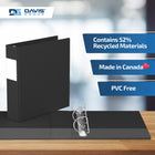 Davis Group Premium Economy Binder - D Ring - 2" - Black - 6 Pack-Ideal for Conferences, Reference, Colleges & Universities