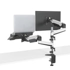 ShoppingAll Dual Monitor and Laptop Gas Spring Arm for 15-32" Monitors and 10-17" Laptops - White-Supports up to 21" height adjustment, 180 degrees swivel and 360 degrees rotation