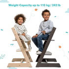 MotionGrey Blessy Wooden High Chair with Tray - Adjustable Baby & Toddler Dining Chair for Age 6 Months+ - Wood-6