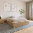 Nexera James Platform Bed - Full Size - Natural Blonde Oak-Functional Bedsides: Extra-wide bedsides for style and convenience, serving as book or device surfaces
