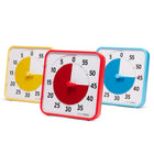 Time Timer Original 8" Timer - Learning Center Classroom Set - Primary Colors - Set of 3-Magnetic and Stand-Alone - Strong magnets allow each Time Timer Original 8" to be displayed on a markerboard, refrigerator, file cabinet, or any metallic material, but it can also stand alone or hang on the wall.