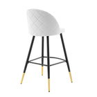 Modway Cordial Fabric Bar Stools - White - Set of 2-7