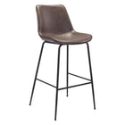Zuo Byron Barstool - Brown-Ergonomic and supportive footrest