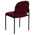 Flash Furniture Comfort Burgundy Fabric Stackable Steel Side Reception Chair-Burgundy Fabric Upholstery