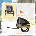 Aosom Pet Bike Trailer with Hitch Coupler for Medium Dogs - Black-Steel frame covered in Oxford fabric for an outdoor-ready build 