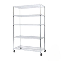 Seville Classics 5-Tier Heavy Duty Shelving - 72" H x 48" W x 24" D-Shelf material: steel