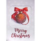 Rosedale Gold General Christmas Greeting Cards/Envelopes - 5-1/2" x 8" - Merry Christmas: Red Ornament and Bow - 6 Pack-Card shop quality greeting cards