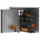 Outsunny 4' x 8' Outdoor Storage Shed-Lockable door secures contents, lock and keys provided
