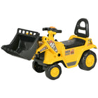 HOMCOM 3-in-1 Kids Ride-On Bulldozer - Yellow-3-in-1 design: bulldozer ride-on, scooter, and storage in one 