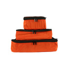 TUCCI Italy 3-Piece Travel Packing Cube Set - Burnt Orange-3‑Piece Packing Cube Set - small, medium, large cubes for organized packing