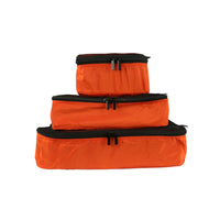 TUCCI Italy 3-Piece Travel Packing Cube Set - Burnt Orange-3‑Piece Packing Cube Set - small, medium, large cubes for organized packing