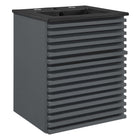 Modway Render 18" Wall-Mount Bathroom Vanity - Grey/Black-Mid-Century Modern Vanity