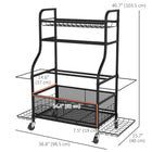 Soozier Sports Equipment Organizer-4 universal wheels for smooth and effortless mobility, 2 with brakes
