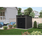 Suncast Modernist Storage Shed - 7' x 7' - Peppercorn/Black-All weather construction provides water resistance and UV protection.