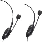 Audio-Technica ATH-102USB Dual-Ear USB Computer Headset - Black-Built-in noise-cancelling microphone transmits clear audio by suppressing unwanted ambient sounds, pops and other noises