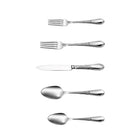 Minimal 20-Piece Stainless Steel Elizabeth Flatware Set, Service for 4-20-piece set of 18/8 stainless steel flatware for everyday use or special occasions