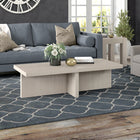 Hudson&Canal Elna 54"W Rectangular Coffee Table - Alder White-Finished in wood-look alder white