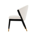 Manhattan Comfort Ola 21.46" Modern Chenille Upholstered Dining Chair - Cream - Set of 2-Inner Seat Depth: 18.5 in. Seat Height: 19.69 in. Inner Seat Width: 20.87 in