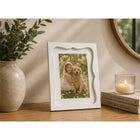 Splash Photo Frame - 4" W x 6" H - White-Desktop or Tabletop