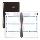 Blueline 2027 DuraFlex Weekly Diary with Twin-Wire Binding and Two-Piece Poly Cover – 8" x 5" – Black – Bilingual-12-Month: January 2027 to December 2027