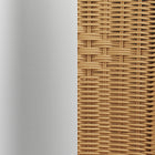 Flash Furniture Rattan Indoor-Outdoor Restaurant Stack Chair, Beige, 4 Pack (4-TLH-020-BGE-GG)-Floor Protector Plastic Glides