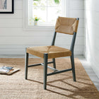 Modway Bodie Wood Dining Chair - Light Grey/Natural-Includes Non-Marking Foot Glides