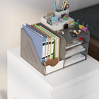 Vinsetto Steel Letter/A4/Legal Filing Cabinet with Hanging Bar - White-Four swivel casters, two with brakes, for mobility and stability
