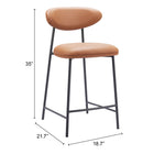 Zuo Rorun Counter Stool - Brown - Set of 2-8