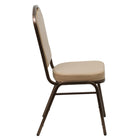 Flash Furniture HERCULES Series Crown Back Stacking Banquet Chair in Tan Vinyl - Copper Vein Frame-Stacks up to 15 Chairs High