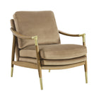 Modway Langford Performance Velvet Accent Armchair - Taupe Walnut-Versatile Accent Chair