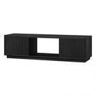 Hudson&Canal Dorian TV Stand for TV's up to 65" - Black Grain-The top has a weight capacity of 75lbs, cabinets can hold 50lbs each